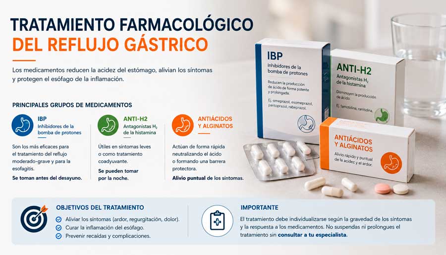 Tratamiento farmacológico el reflujo gastroesofágico
