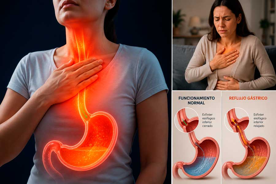 El reflujo gastroesofágico o ascenso del contenido del estómago —ácido y, a veces, alimento o bilis— hacia el esófago. Causas, síntomas, diagnóstico, prevención y tratamiento de la mano del Dr. Pedro Delgado