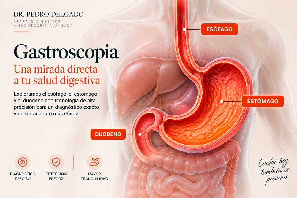 Gastroscopia en Villanueva de la Serena, Don Benito y Mérida Dr, Pedro Delgado