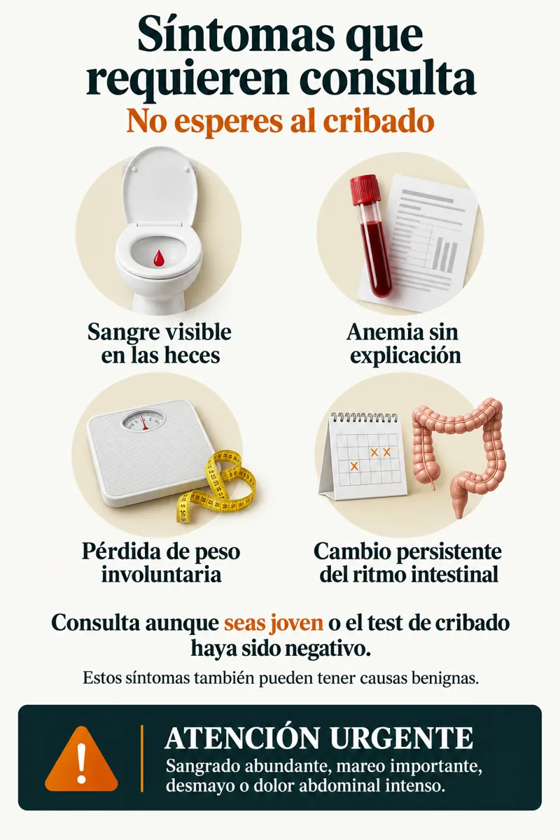 síntomas que requieren revisión de colon para prevención de cáncer